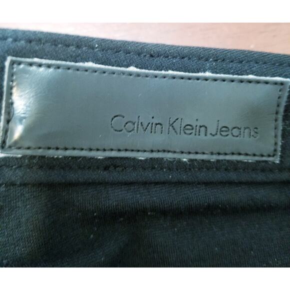 Calvin Klein Jeans Womens Black Stretch Knit Pants Straight Leg GENTLY USED Sz 6 - Picture 5 of 9